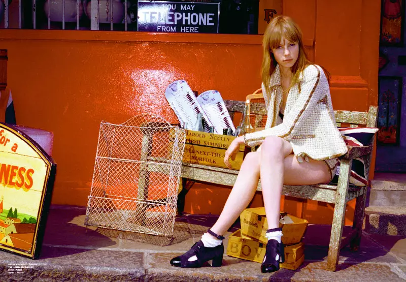 Edie Campbell de Viktor Vauthier para Tank Summer 2011