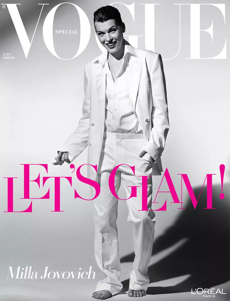 Milla Jovovich untuk Vogue Germany Februari 2011 oleh Francesco Carrozzini