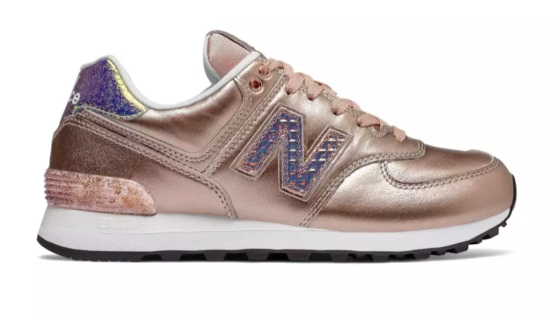 New Balance 574 Glitter Punk Sneaker a Rose Gold $ 89.99