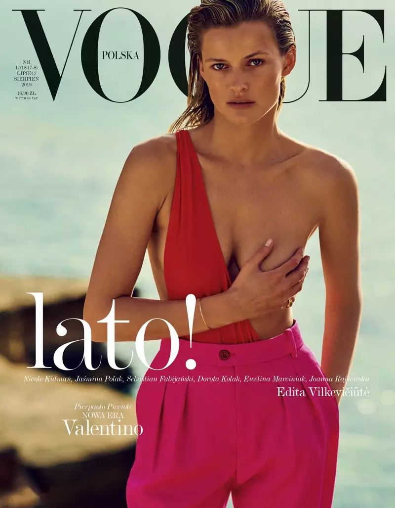 Edita Vilkeviciute kokeilee tyylikkäitä kesätyylejä Vogue Puolassa
