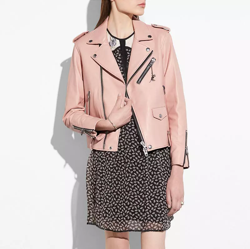 Coach Moto Jacket in Powder Pink $625 (ពីមុន $1250)