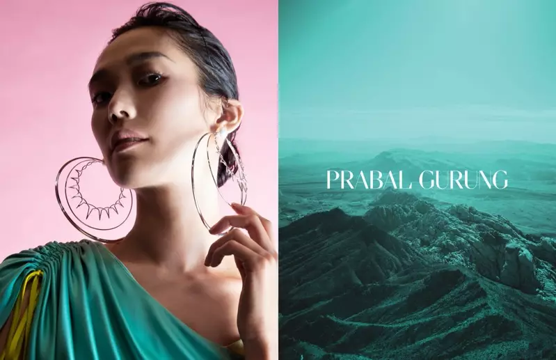 Tao Okamoto tampil dalam kampanye musim semi-musim panas 2020 Prabal Gurung