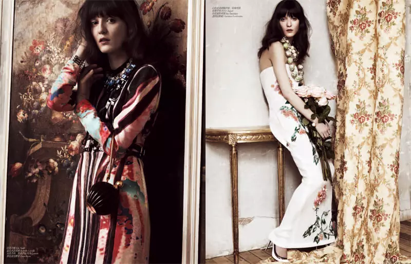 Irina Lazareanu Sports Romantic Style para sa Femina China