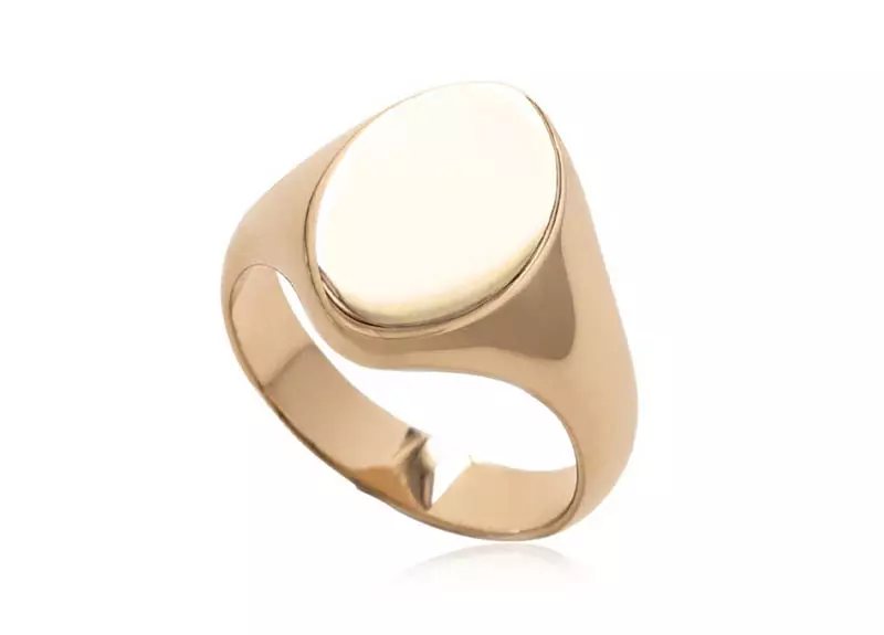 Magdalena Frackowiak Perhiasan Oval Signet Ring $ 1,838