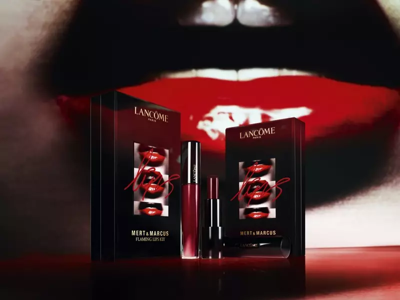 Mert & Marcus x Lancome Set mit flammenden Lippen