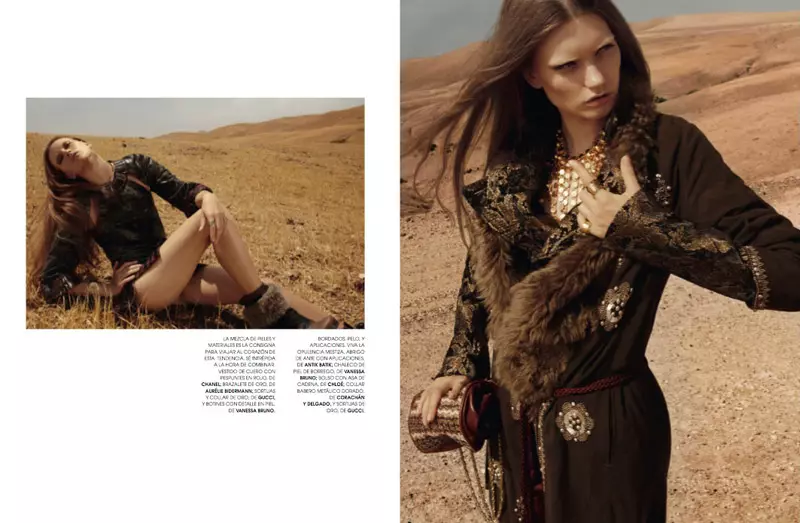 Lyoka Tyagnereva gan David Roemer ar gyfer Marie Claire Spain Medi 2010