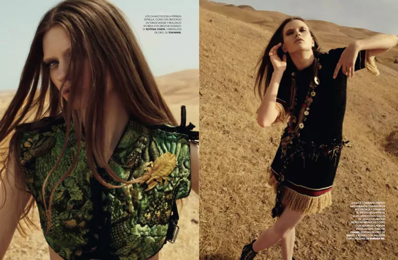 Lyoka Tyagnereva na David Roemer don Marie Claire Spain Satumba 2010