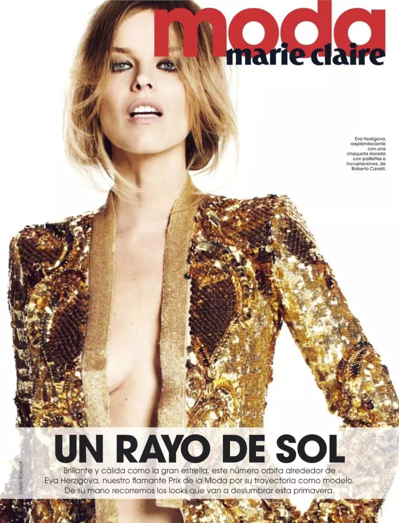 Eva Herzigova oleh David Roemer untuk Marie Claire Spanyol Januari 2012