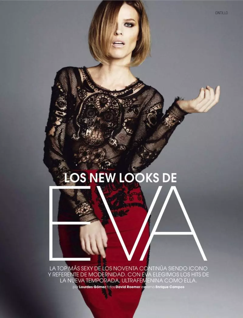 Eva Herzigova của David Roemer cho Marie Claire Tây Ban Nha tháng 1 năm 2012