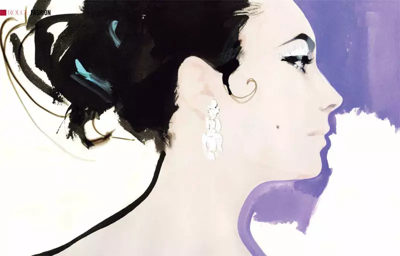 Elizabeth Taylor ដោយ David Downton សម្រាប់ ROUGE Winter 2011