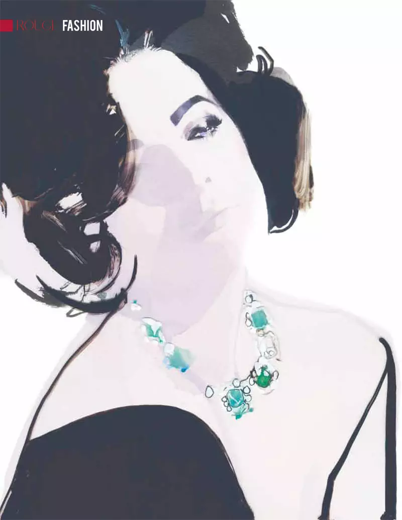 Elizabeth Taylor na David Downton kwa ROUGE Winter 2011