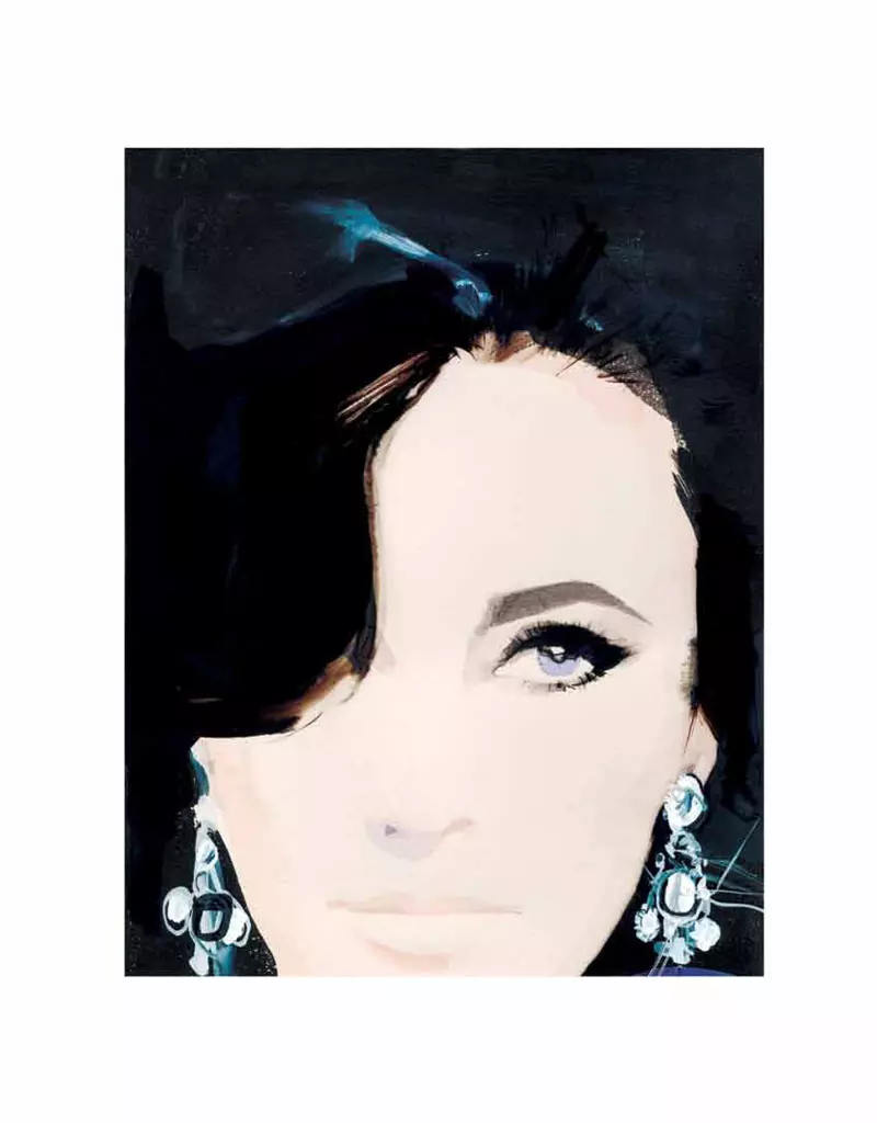 Elizabeth Taylor ni David Downton para sa ROUGE Winter 2011