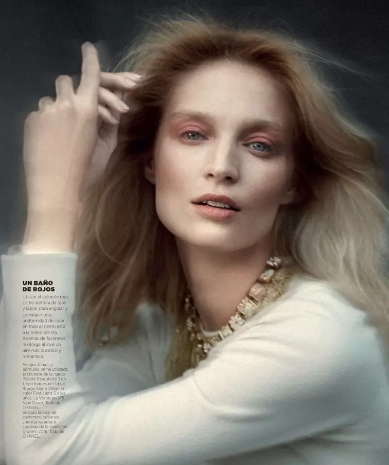 Melissa Tammerijn Enchants in Chanel Beauty Looks for Harper's Bazaar Spain