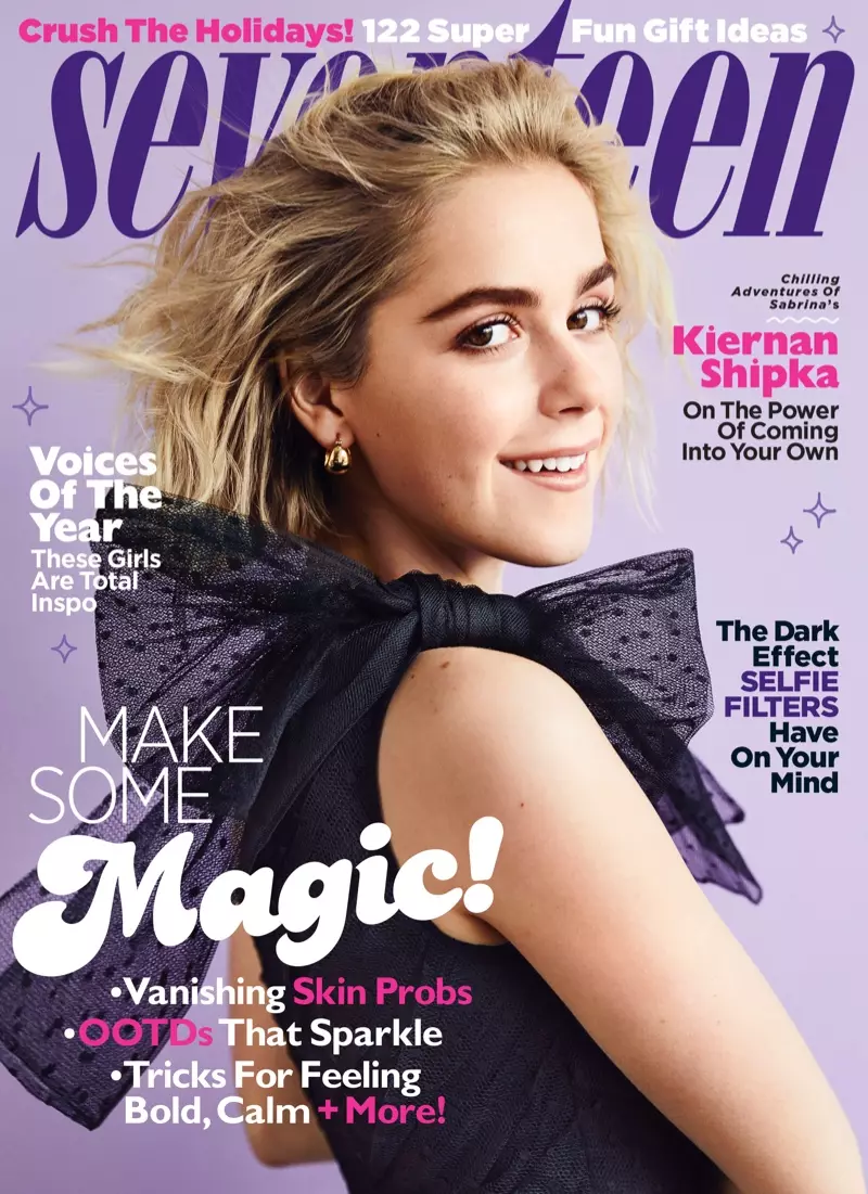 Kiernan Shipka på Seventeen Magazine december 2018 Forside