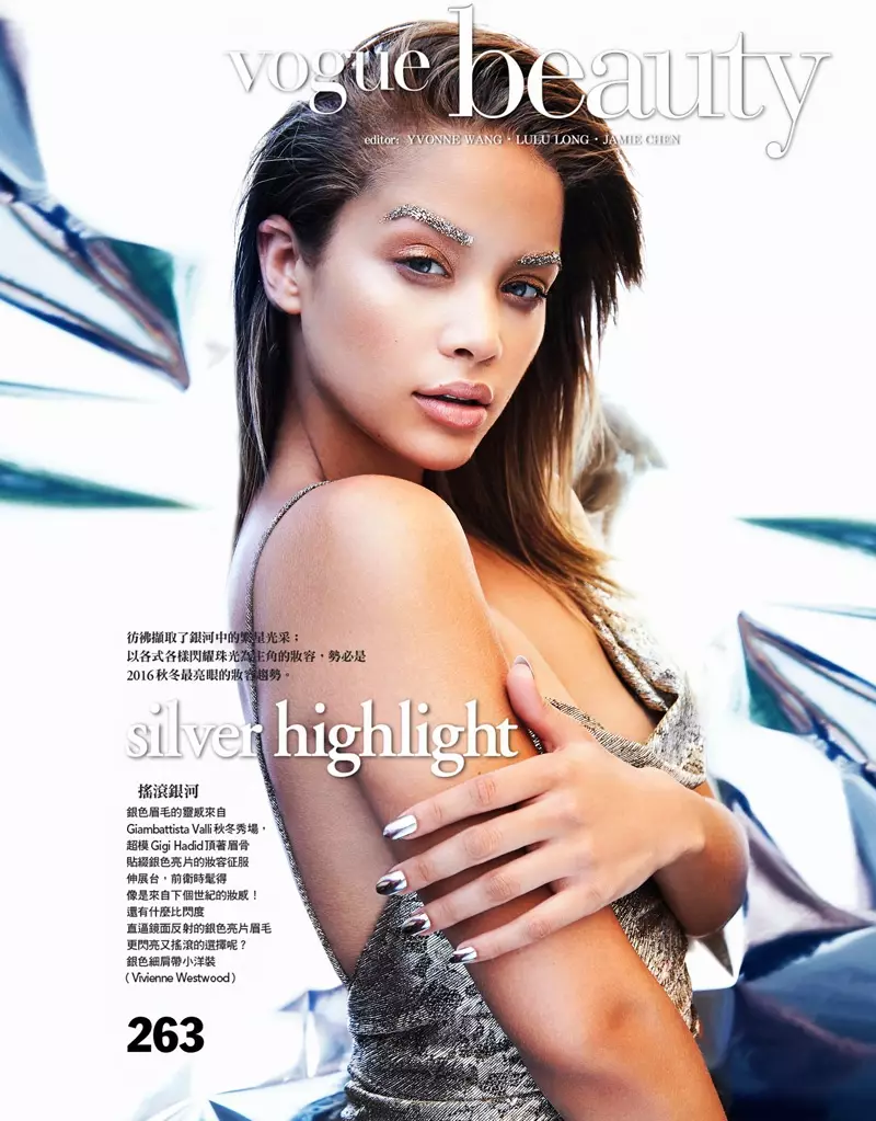 Jasmine Sanders di hejmara meha Îlonê ya Vogue Taiwan de dileyize