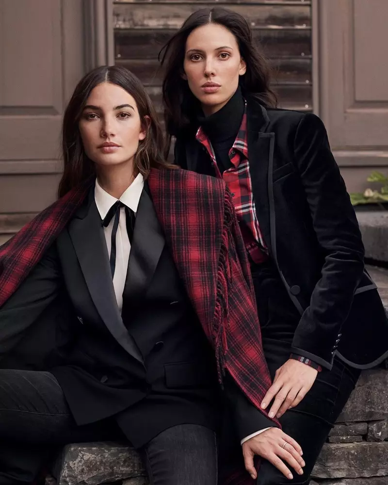 Lily en Ruby Aldridge speel in Lauren Ralph Lauren Holiday 2019-veldtog