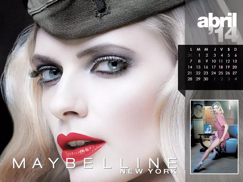 Maybelline 2014 Kalender met Frida Gustavsson, Erin Wasson + Meer