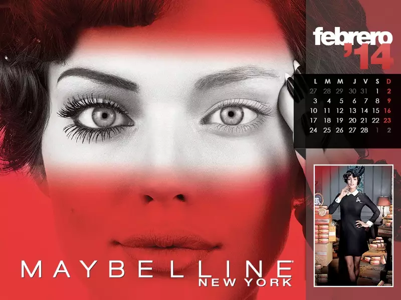 Calendario 2014 de Maybelline con Frida Gustavsson, Erin Wasson y más