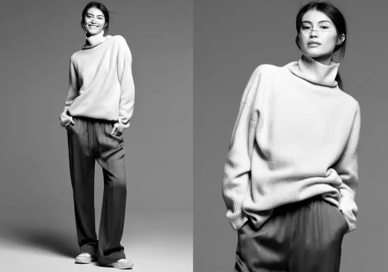 Ang Sui He mga bituon sa H&M Luxe Layers fall-winter 2019 lookbook