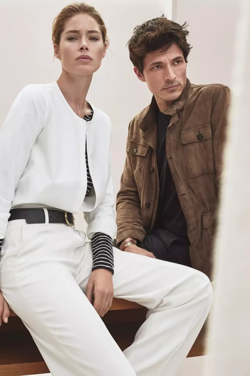 Doutzen Kroes ma Andres Velencoso fetu i Massimo Dutti New York's tautotogo 2016 tauvaga