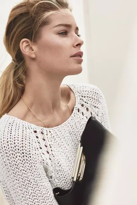 Doutzen Kroes setzt für die New Yorker Kollektion von Massimo Dutti auf neutrale Töne