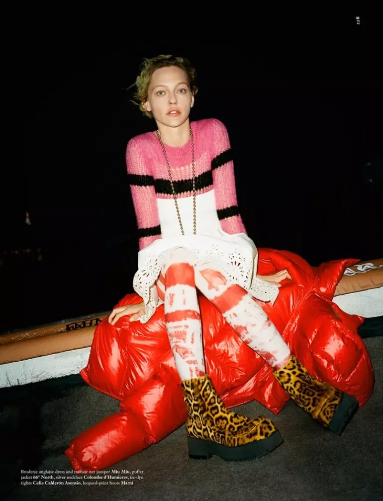 Sasha Pivovarova Models Eclectic Styles for Dazed Magazine