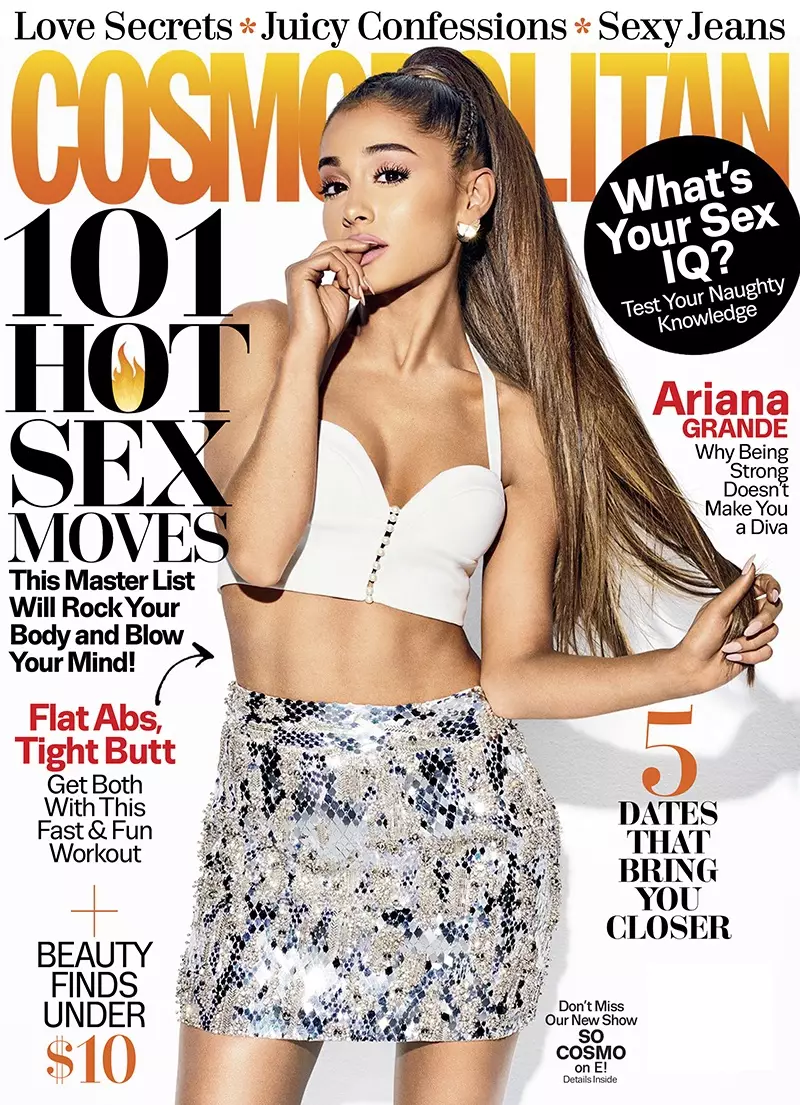 Ariana Grande ໃນວາລະສານ Cosmopolitan ເດືອນເມສາ 2017 ໜ້າປົກ