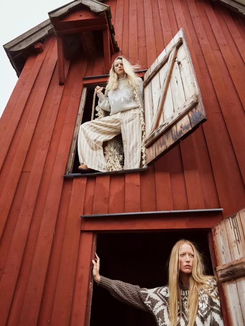 Erika Linder & Raquel Zimmermann Wakumbatia Mtindo wa Nje kwa Vogue Paris