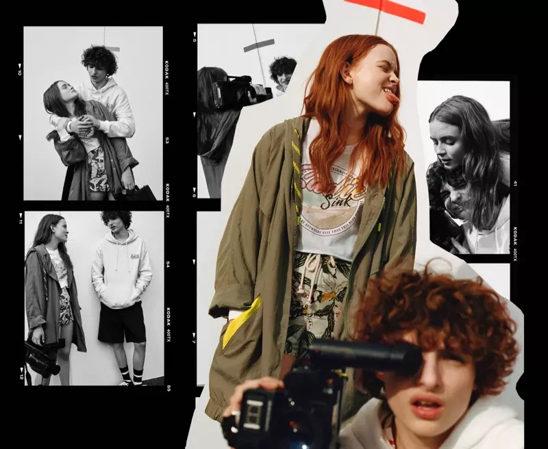 Stranger Things dibintangi Sadie Sink dan Finn Wolfhard berpose untuk kampanye Pull & Bear