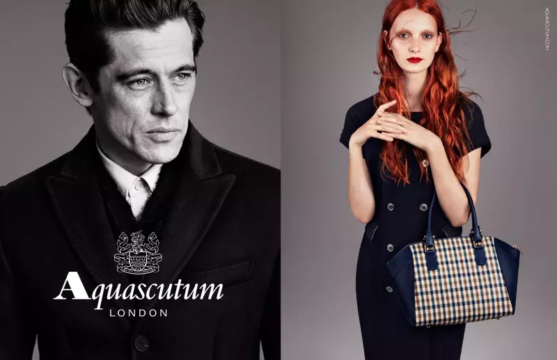 Codie Young Fronts Aquascutum-un 2013-cü il payız kampaniyası