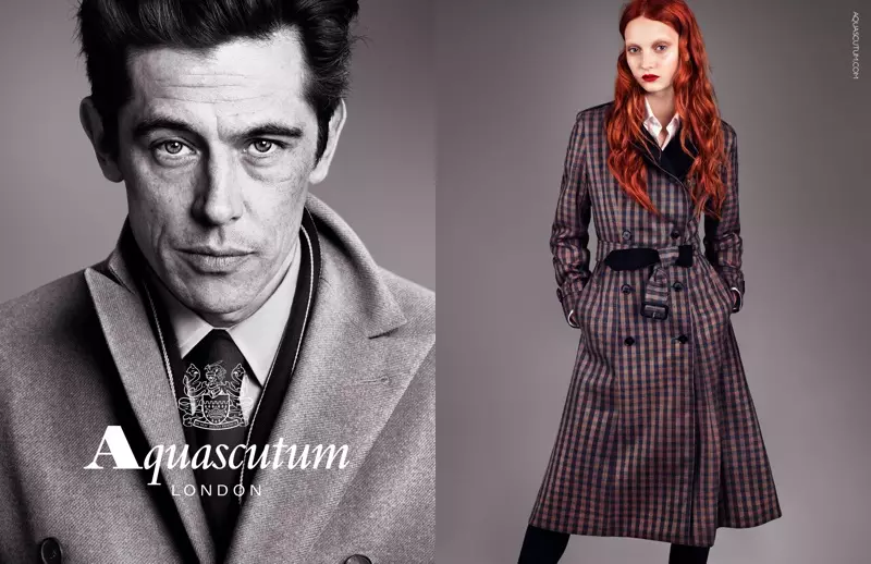 Codie Young Fronts Aquascutum-un 2013-cü il payız kampaniyası