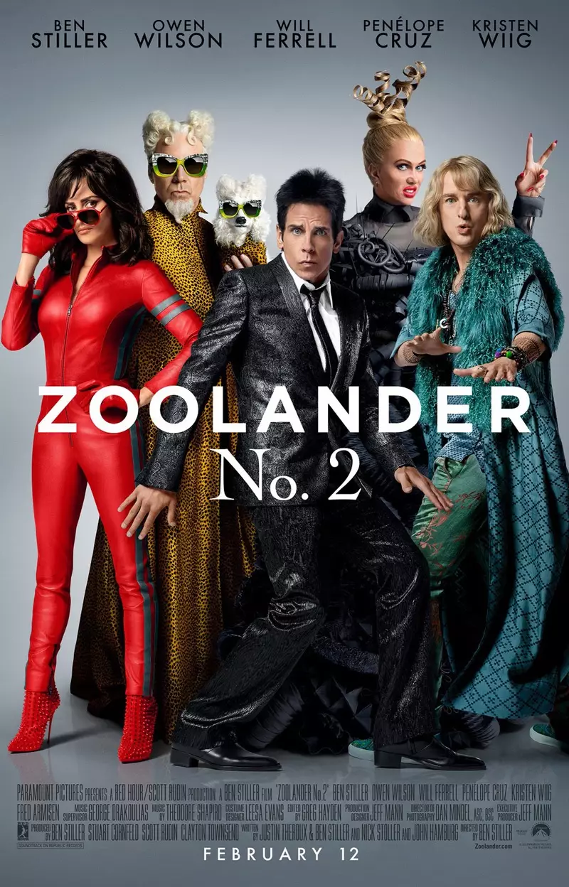 Фильм постерінде Zoolander 2-нің актерлері