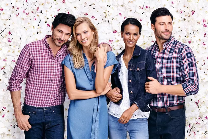 Andrés Velencoso, Karlie Kloss e Liya Kebede para a campaña primavera-verán 2016 de Joe Fresh