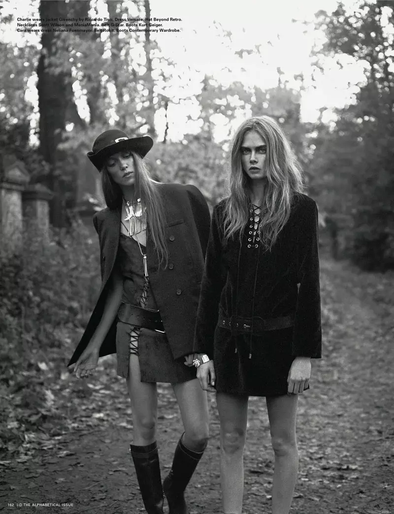 Cara Delevingne, Codie Young e outros Edición previa á primavera de Grace i-D de Richard Bush