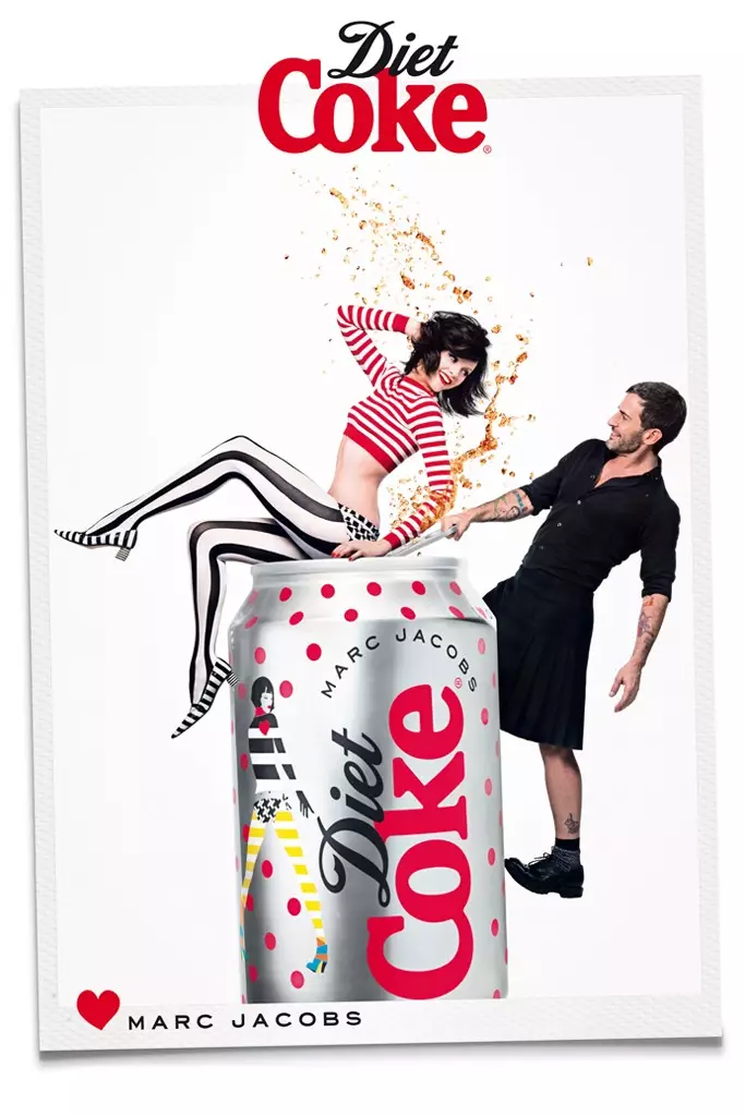 Marc Jacobs liittyy Ginta Lapinaan Diet Coke -kampanjaan