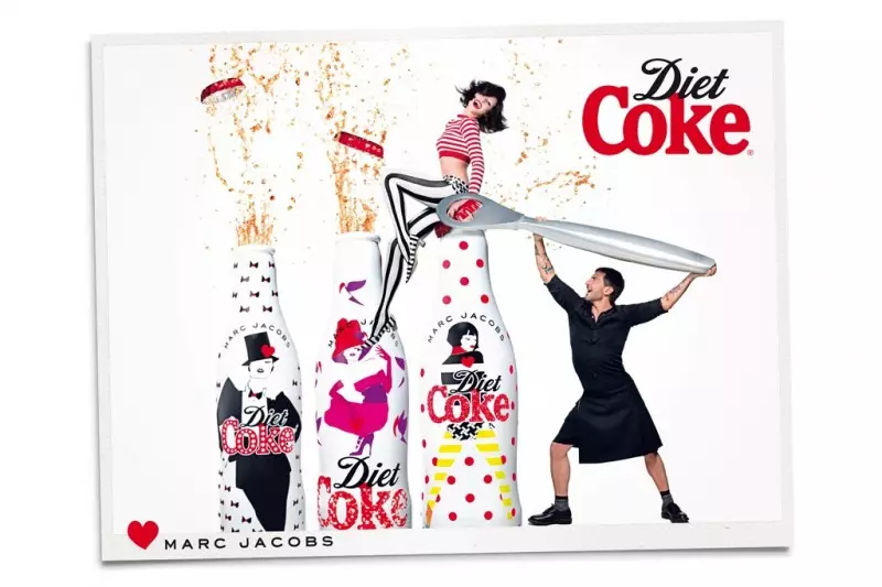 Marc Jacobs Gabung Ginta Lapina kanggo Kampanye Diet Coke