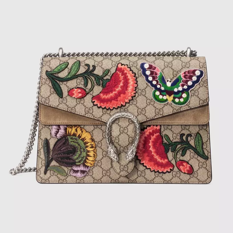 Gucci Dionysus GG Supreme Canvas Shoulder сумкасы