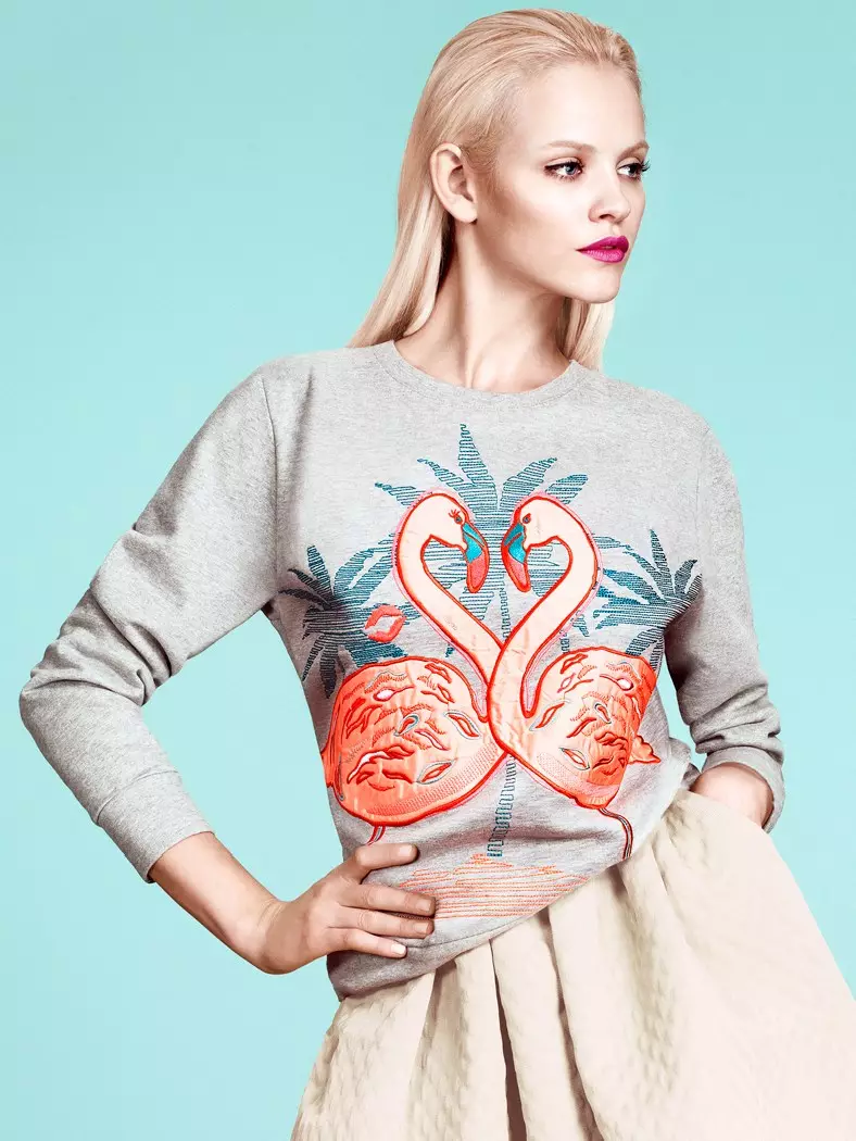 Ginta Lapina modelt bei H&M