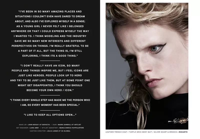 Hanne Gaby Odiele Berpose untuk Majalah Lurve #8