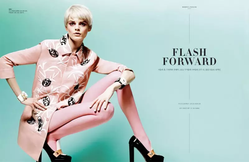 Hanne Gaby Odiele Sports Sixties Chic for S Magazine