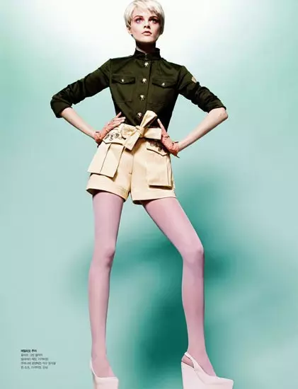 S සඟරාව සඳහා Hanne Gaby Odiele Sports Sixties Chic