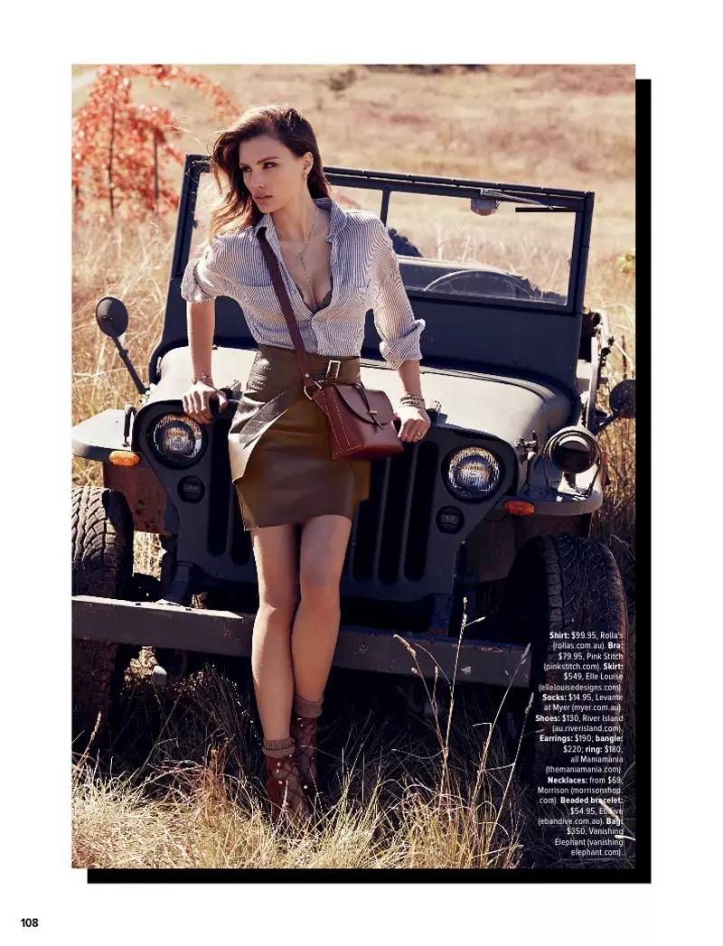 Si Elena Miadto sa usa ka Style Safari para sa Cosmopolitan Australia