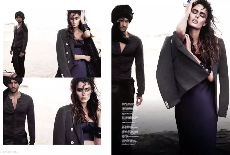 Nicole Trunfio sa Giorgio Armani para sa Harper's Bazaar Singapore Abril 2011