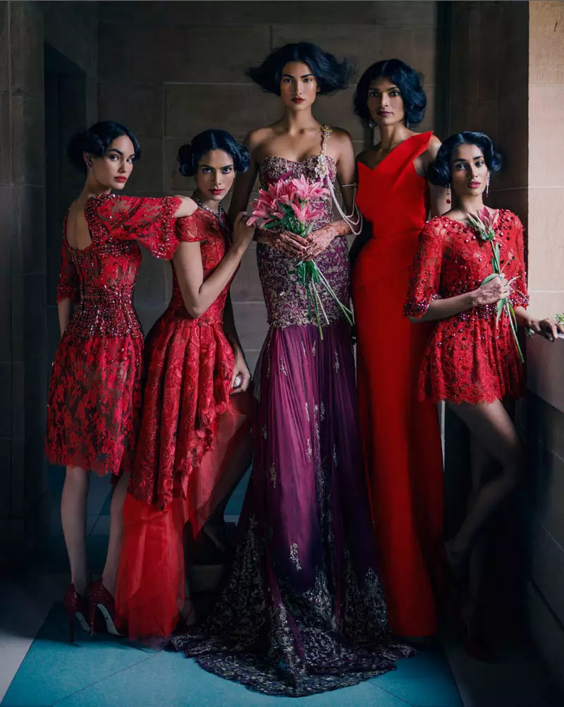 Signe Vilstrup surprinde stilul de nuntă pentru Vogue India noiembrie 2013