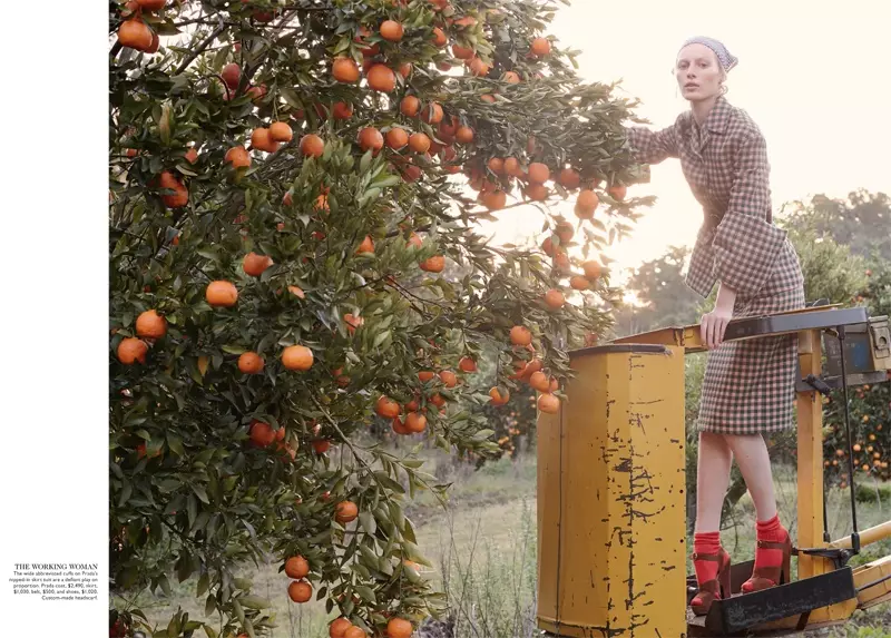 Mae Julia Nobis yn Harddwch Naturiol i Stephen Ward yn Vogue Australia Shoot