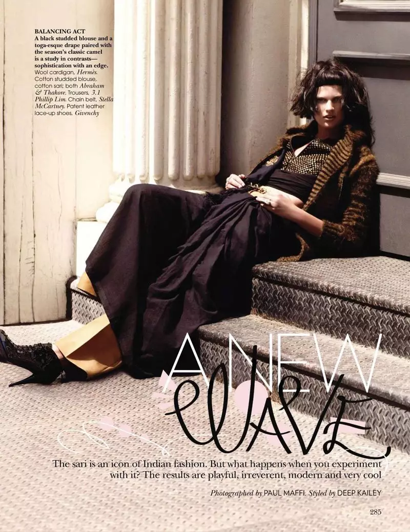 Bette Franke oleh Paul Maffi untuk Vogue India Oktober 2010