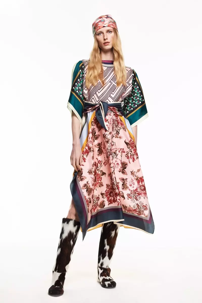 Zara Limited Edition Printed Silk Hnav.