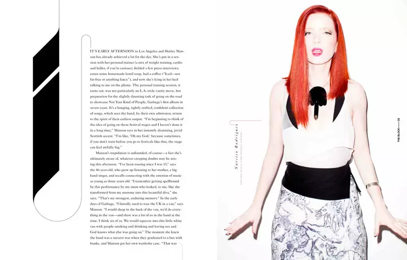 Shirley Manson od Kennetha Cappella za The Block S/S 2012