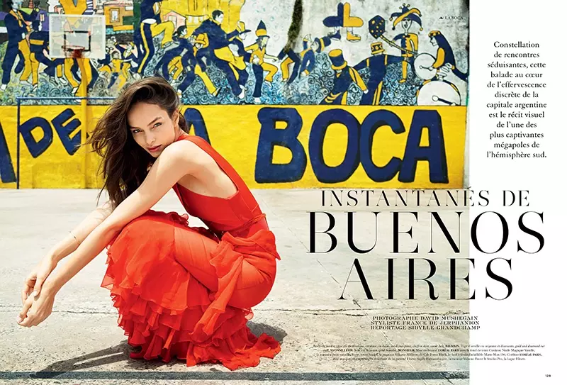 Luma Grothe dans le numéro de février d'Air France Madame