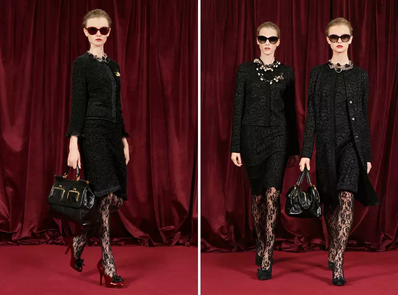 Dolce & Gabbana mùa thu 2010 | Vlada Roslyakova, Olga Sherer và Zuzana Gregorova